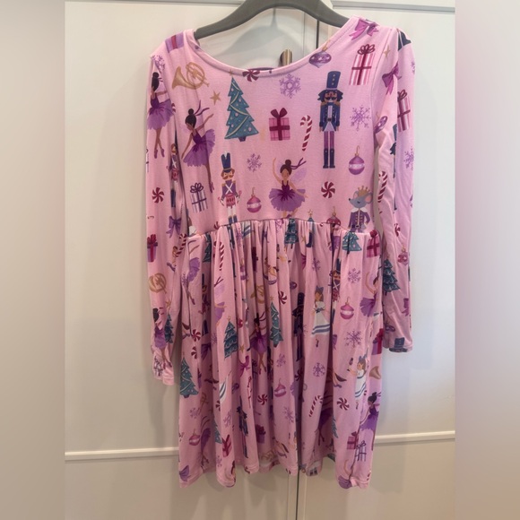 Little Sleepies Pink Nutcracker Print Dress - Picture 5 of 5